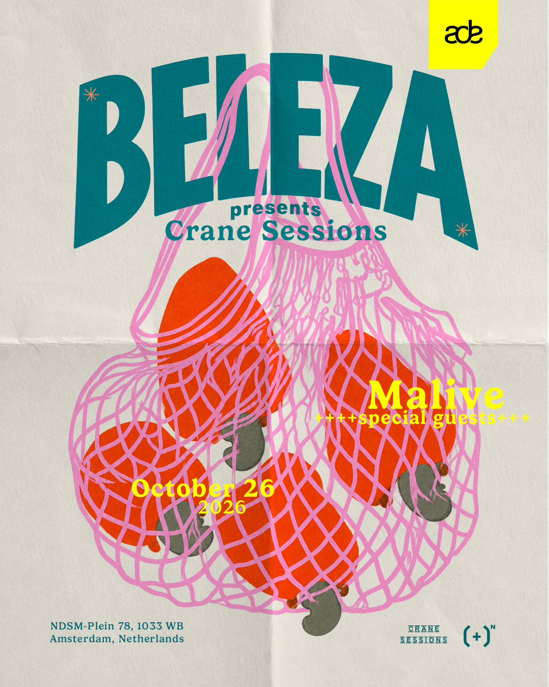 Beleza presents Crane Sessions — flyer
